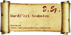 Daróczi Szabolcs névjegykártya