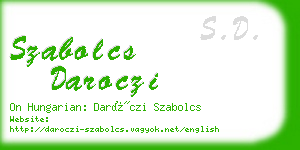 szabolcs daroczi business card